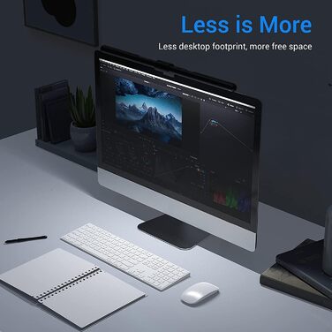 LED лампа для монітора Quntis 52 см з сенсорним керуванням, регулюванням яскравості та температури кольору, захистом від синього світла