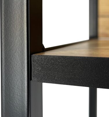 Стелаж AKORD з 6 полицями, 50 см, індустріальний стиль | Дерево/Метал | 192 x 80 x 32 см