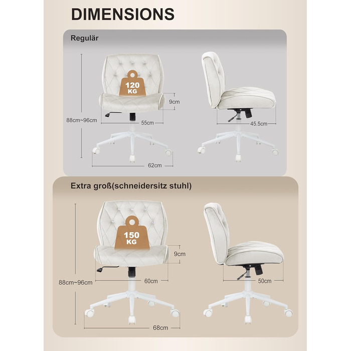 Крісло для дому та офісу Symino з функцією гойдання, обшите штучною замшею, регульована висота, поворотне на 360°, ергономічне, до 150 кг, велике (до 150 кг)