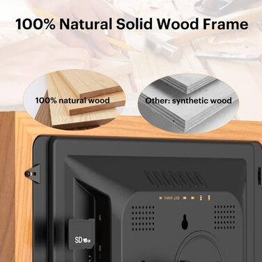 Цифровий фоторамка Kodak 10 дюймів з акумулятором, Wi-Fi, 32 ГБ, сенсорний HD IPS екран, фото/відео/музика, відтворення через додаток, Burlywood