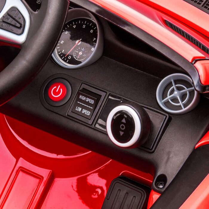 Дитячий електромобіль Mercedes SLC 300 12V з пультом, LED-фарами, ременем безпеки та музикою, червоний, для дітей від 3 років