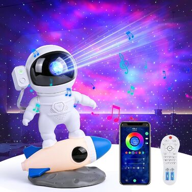 Проектор зоряного неба Comius Sharp Astronaut з Bluetooth, білим шумом і керуванням APP