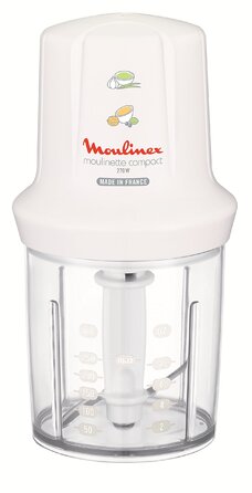 Подрібнювач Moulinex Mini Chopper Elektro Moulinette DJ300110 - компактний, 270 Вт, білий