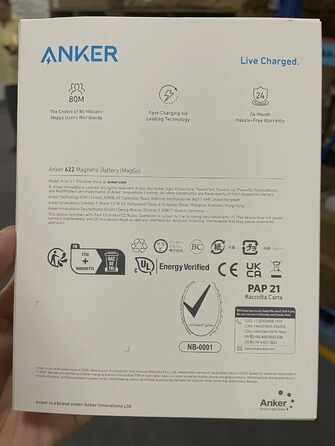 Бездротовий павербанк Anker 622 MagGo, 5000 мАг, складний, USB-C для iPhone 14/13/12, Interstellar