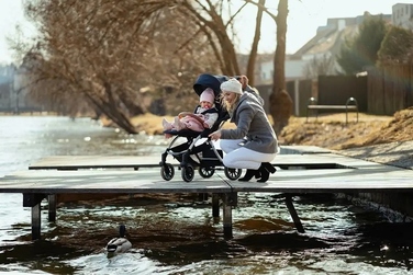 Дитячий візок PETITE&MARS Cross, колір: Антрацит Блю