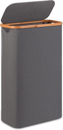 Кошик для білизни Merkisa 60 л з кришкою, сірий. Організація простору, для одягу, іграшок, рушників