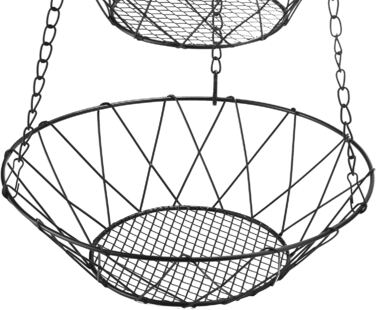 Підвісна кошик для фруктів com-four - підвісна кошик для фруктів-індивідуально регульовані підвісні Двоярусні Вішалки для кухні - підвісна кошик для фруктів