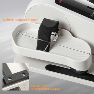 Компактний еліптичний тренажер для дому під стіл, електричний крос-тренажер з 12 рівнями швидкості та 7 рівнями опору