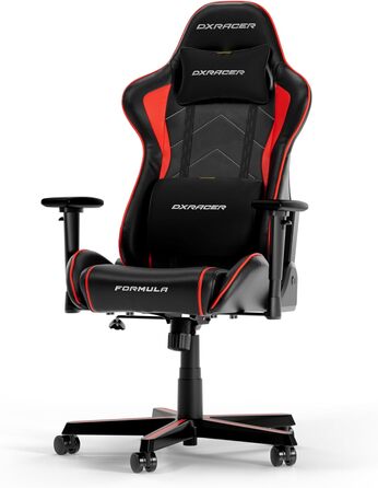 Ігрове крісло DXRacer FORMULA L, шкіра ПВХ, чорний/червоний