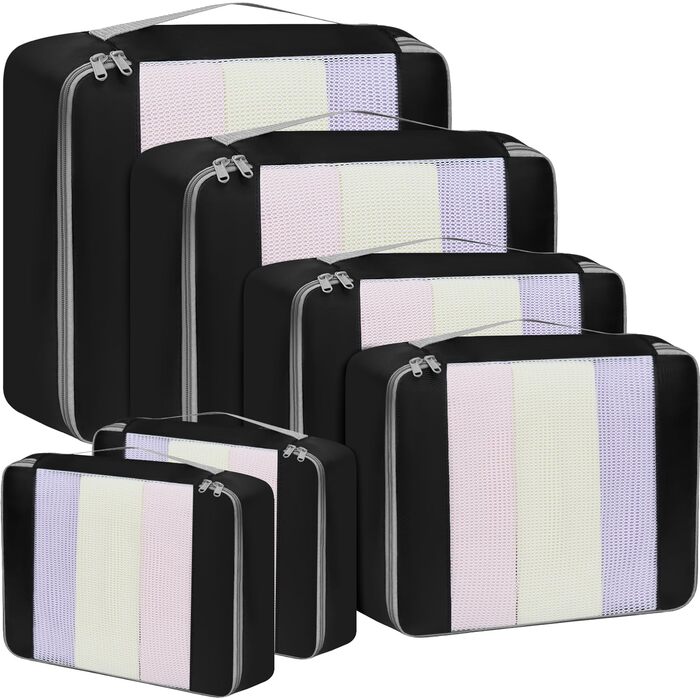 Набір органайзерів для одягу в подорожі BAGAIL, 10 шт., набір кубів для пакування речей у валізу та ручну поклажу, рожевий