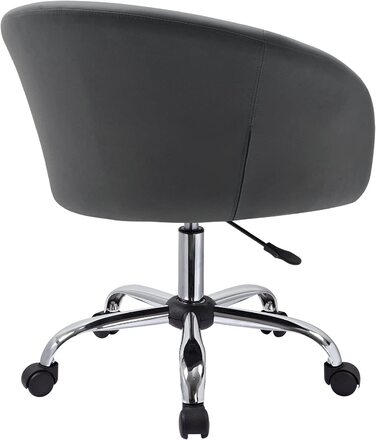 Шикарний стілець-каталка Duhome офісний стілець косметичний стілець обертовий стілець регульований по висоті обертовий вибір кольору, Білий (штучна шкіра, сірий)