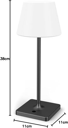 LED настільна лампа Infray з акумулятором, диммування, IP44, для дому та вулиці (чорний)