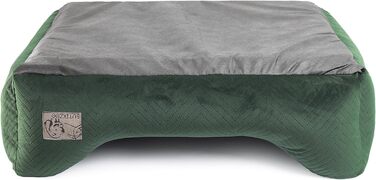 Ліжко для собак BOUTIQUE ZOO кошик для собак з подушкою диван для собак розмір M - 75 x 66 x 20 см колір оксамитово-зелений 75 x 66 см