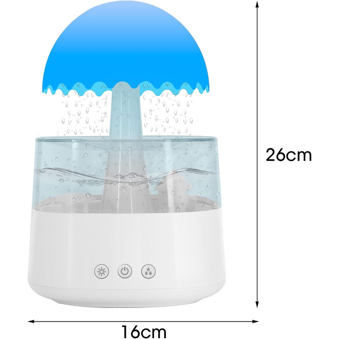 Зволожувач повітря, Кімнатний зволожувач, Зволожувач 450 мл, Зволожувач повітря для спальні, Хмарний зволожувач повітря для дому, Офісу, Кімнати, Дитячої кімнати (08U Білий) Medium 08u Білий