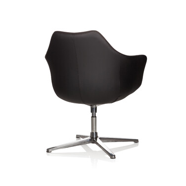 Крісло офісне / крісло для відпочинку ARTEMIA, штучна шкіра, чорний колір, hjh OFFICE