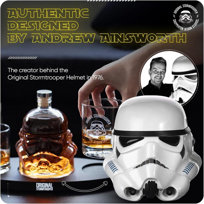 Набір для віскі Stormtrooper: декантир 750 мл та 2 келихи 300 мл, для віскі, бурбону, скотчу та джину, Thumbs Up!