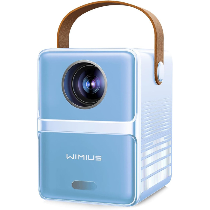 Mini проєктор Beamer 4K з WiFi 6, Bluetooth, Dolby Audio, підтримкою Netflix та інтегрованими додатками (блакитний)