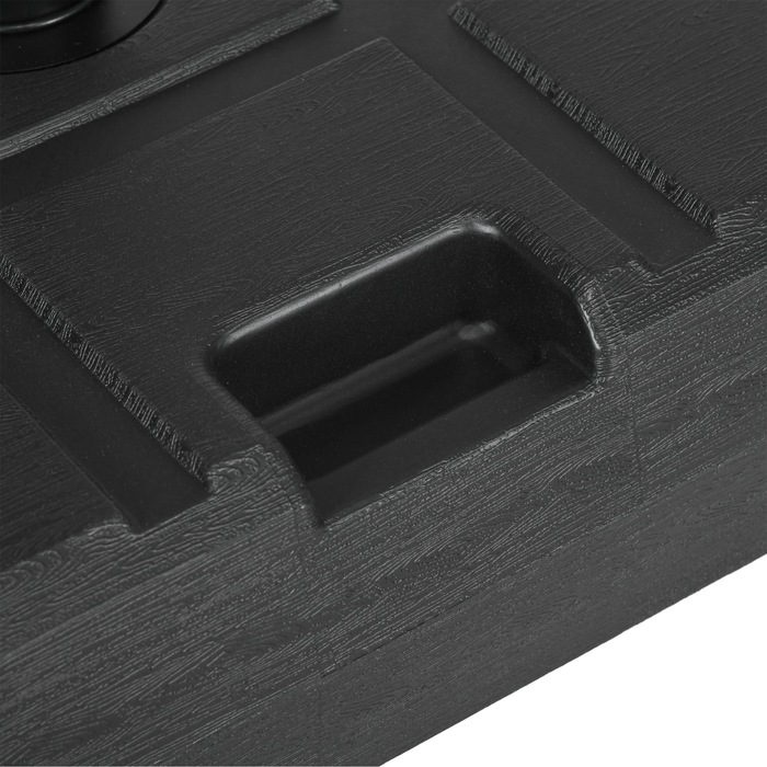 Підставка для парасольки до 40 кг, з ручкою, квадратна, чорна