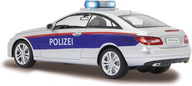 Модель Mercedes-Benz E350 Coupe 1:16 JAMARA 410023, 2.4GHz, срібно-червоний, поліцейська, зі звуковими та світловими ефектами