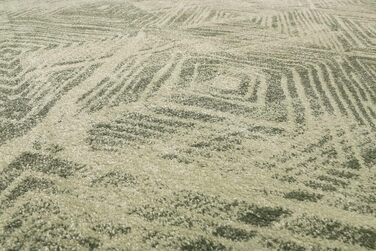 М'який сучасний килим з коротким ворсом, ідеально підходить для вітальні та спальні, дуже простий у догляді, Куба (80 x 150 см, зелений) Зелений 80 x 150 см