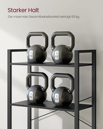 Стелаж VASAGLE з 6 полицями, сталевий каркас, для вітальні, спальні, кабінету, 30 x 80 x 186 см, індустріальний дизайн, вінтажний колір, LLS082B01