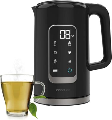 Електричний чайник Cecotec Thermosense 500 Touch: 1,7 л, 2200 Вт, нержавіюча сталь, 5 температурних режимів, сенсорне управління, поворотний на 360°, Cool Touch, автоматичне відключення, функція підтримання тепла