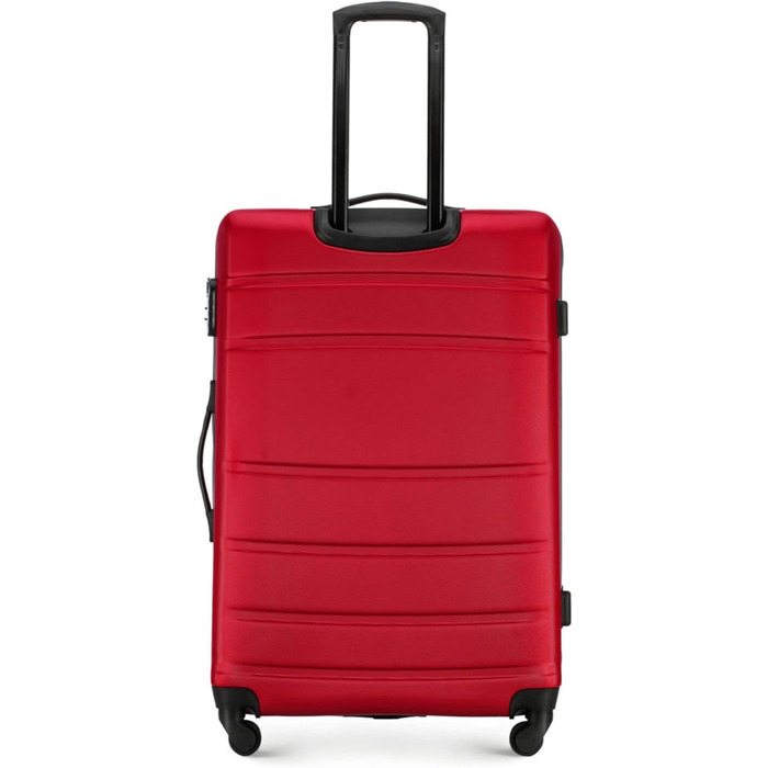 Валіза на колесах WITTCHEN Globe Line, ручна поклажа, ABS, кодовий замок, 25 x 33 x 33 x 16,5 см, червоний (Lufthansa/Eurowings/Ryanair/Condor/Discover Airlines)