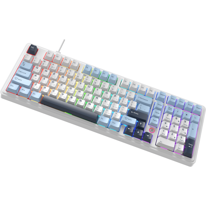 Дротова магнітна клавіатура Ajazz AK980 MAX Magnetic switches Blue White Dark Blue (AK980-MAX-M-BWD)