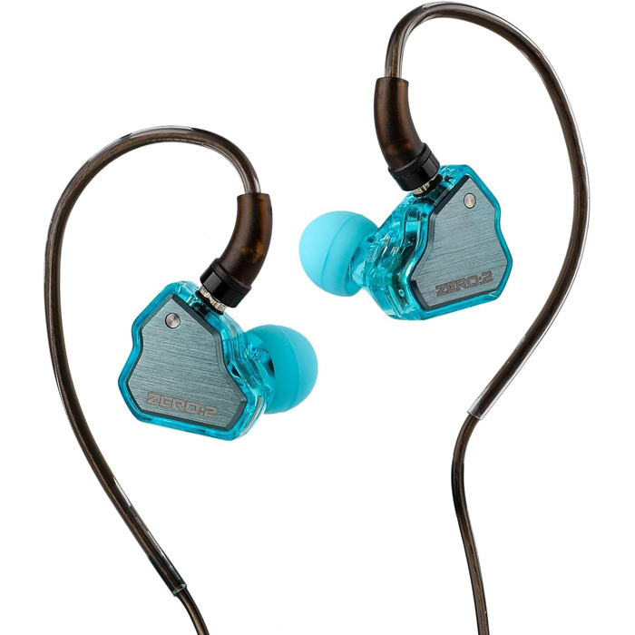 Гц x Crinacle Zero 2 IEM, 10 мм драйвер, дротовий, ігровий, кабель OFC, синій, 7