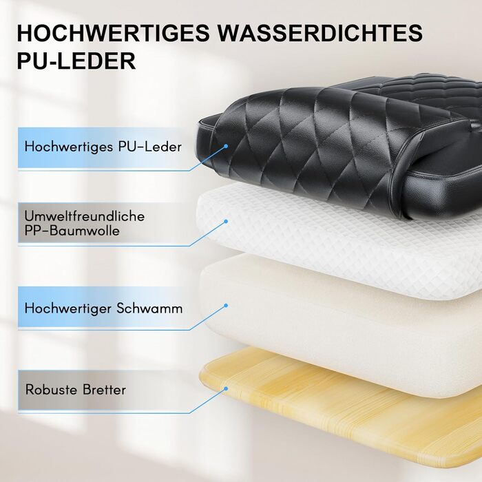 Офісний крісло-шезлонг для кухні від NaspaLuro з підніжкою, чорного кольору. Ергономічний комп'ютерний стілець з PU шкіри, м'якими підлокітниками та регульованою спинкою. Регульована висота, поворотний механізм. Без підігріву.