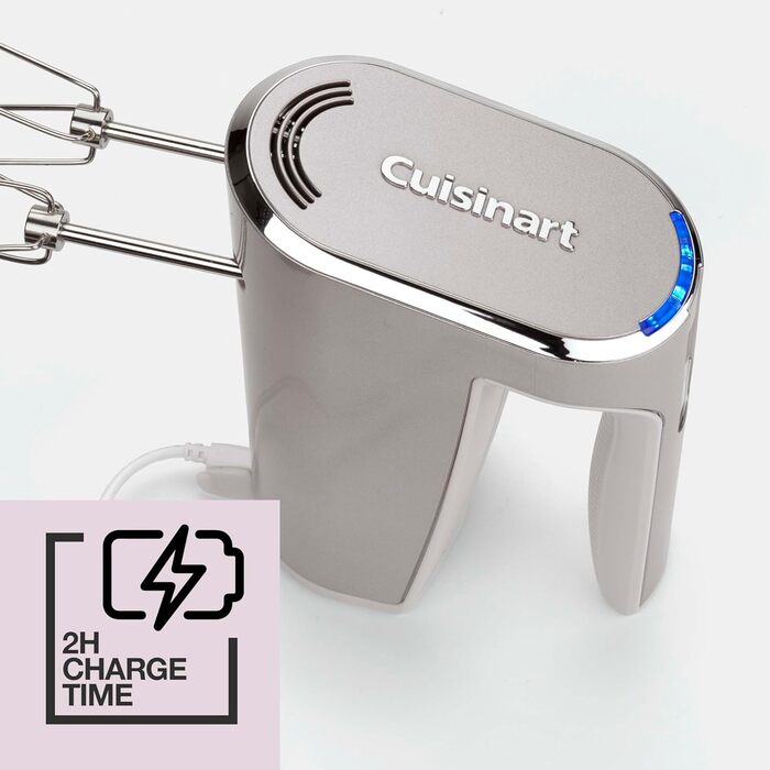 Міксер Cuisinart, 2 молотки, 5 швидкостей, акумуляторний, сріблястий RHM100U односпальне ліжко