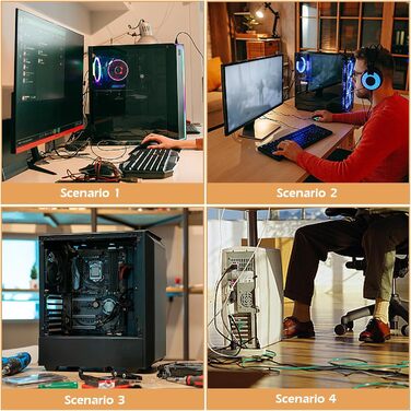 Підставка для комп'ютера SPORWAY: регульована платформа з роликами, під стіл, для корпусу ПК (біла)