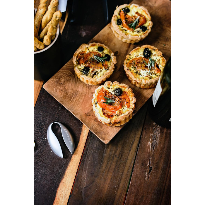 Форма для тарт з антипригарним покриттям LE CREUSET, 7 см, для 12 порцій, стійка до кислого тіста, з вуглецевої сталі, антрацит/помаранчевий