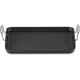 Гриль LE CREUSET з антипригарним покриттям, алюміній, 35 см, для всіх плит (вкл. індукційні), антрацит/срібло