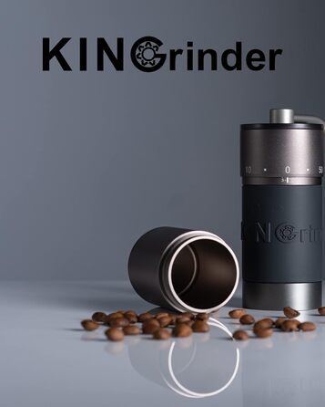 KINGrinder K6 - ручна кавомолка з 200 налаштуваннями помелу для Aeropress, French Press, Drip, Espresso, об'єм 25-35г