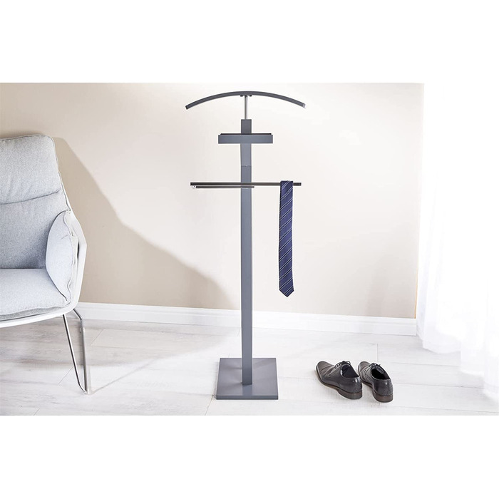 Сучасний органайзер для одягу з вішалкою для штанів та місцем для прикрас, білий (сірий)