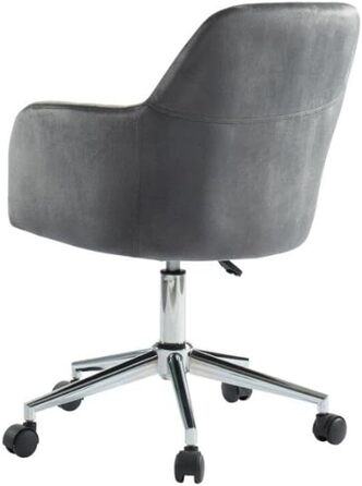 Офісне крісло Eleana - регульована висота, велюр, сірий колір