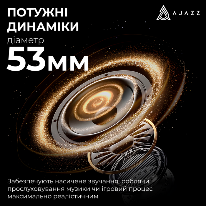 Бездротова ігрова гарнітура Ajazz AHM08 MAX Black Gray Yellow (AHM08-MAX-BGY)