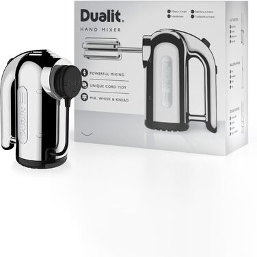 Міксер ручний DUALIT 89320, хром, нержавіюча сталь, з британською вилкою (UK Plug), срібний