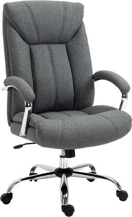Крісло для робочого місця Vinsetto Ergo регульоване поворотне сіре