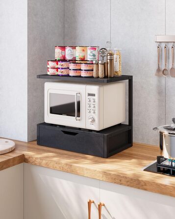 Підставка для принтера IBUYKE 2-ярусна, стіл з полицею, органайзер для офісу, чорний (TLJ015W)