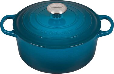 Запіканка чавунна Le Creuset Signature, Ø 24 см, Кругла, для всіх типів плит, 4,2 л, Deep Teal