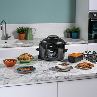 Мультиварка Ninja Foodi 6-in-1 Multi-Cooker Mini [OP100EU] 4.7 л, скороварка 6-в-1, мультипіч, повільна плита, 1460 Вт, сірий/чорний