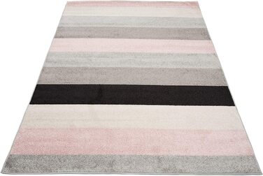 Килими Carpeto, килим для дитячої кімнати для хлопчиків і дівчаток-дитячий килим для ігрової кімнати для підлітків-багато кольорів і розмірів пастельних тонів (180 х 260 см, сіро-рожевий)