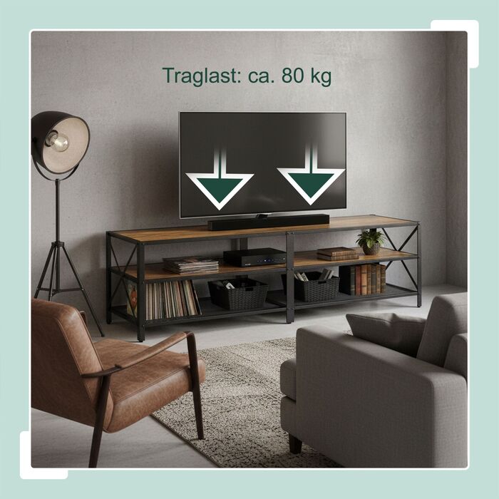 Тумба під телевізор Relaxdays з 4 відділеннями