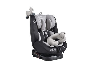 Дитяче автокрісло Moni Serengeti 0-36 кг Група 0/1/2/3 Isofix з поворотним нахилом на 165, кольорисірий