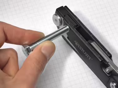 Westcott E-84034 Багатофункціональний ніж-мультитул з лезом Drop-Point 7,5 см, складаною пилкою 7,5 см, викруткою, LED-ліхтариком, лінійкою, металевою ручкою, чорний, 19 см