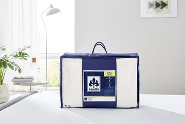Тепла зимова ковдра Lotte з тканини Top Cool, що стирається при температурі 95 градусів, в т.ч. сумка для зберігання, 135 х 200 см, біла, сертифікована Oeko-Tex, виготовлена в Німеччині
