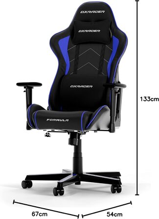 Оригінальне ігрове крісло DXRacer FORMULA L PVC Leather (Чорний/Індиго)