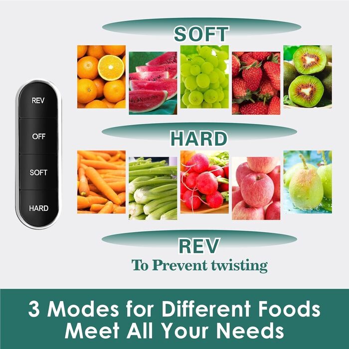 Фрета Slow Masticating Juicer - повільний шнековий соковичавник, BPA Free, синій (сріблястий)